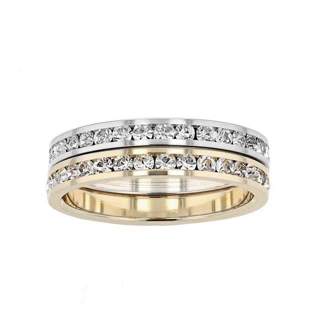 Traditions Jewelry Company Crystal Channel Ring Set, Womens Two Tone Product Image