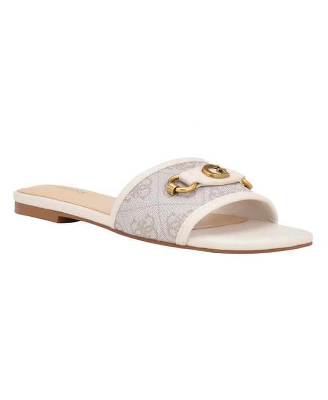 Guess Womens Hammi One Band with Logo and Hardware Flat Sandals Product Image