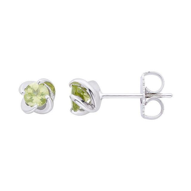 Boston Bay Diamonds Sterling Silver Birthstone Swirl Earrings, Womens, Created Green Product Image