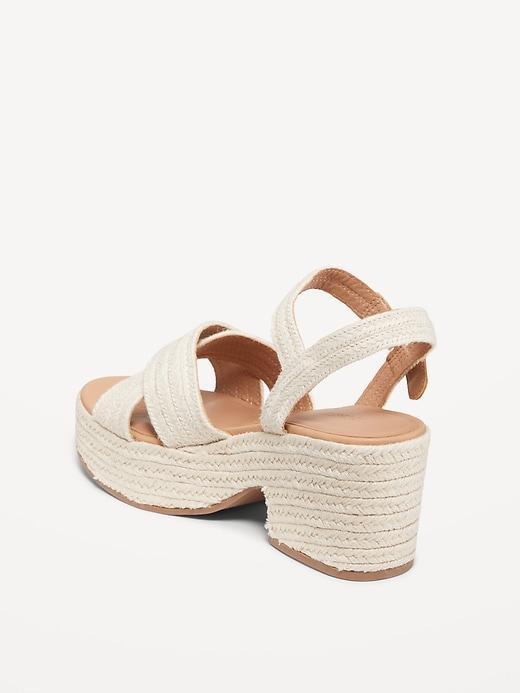 Espadrille Cross-Strap Platform Sandals Product Image