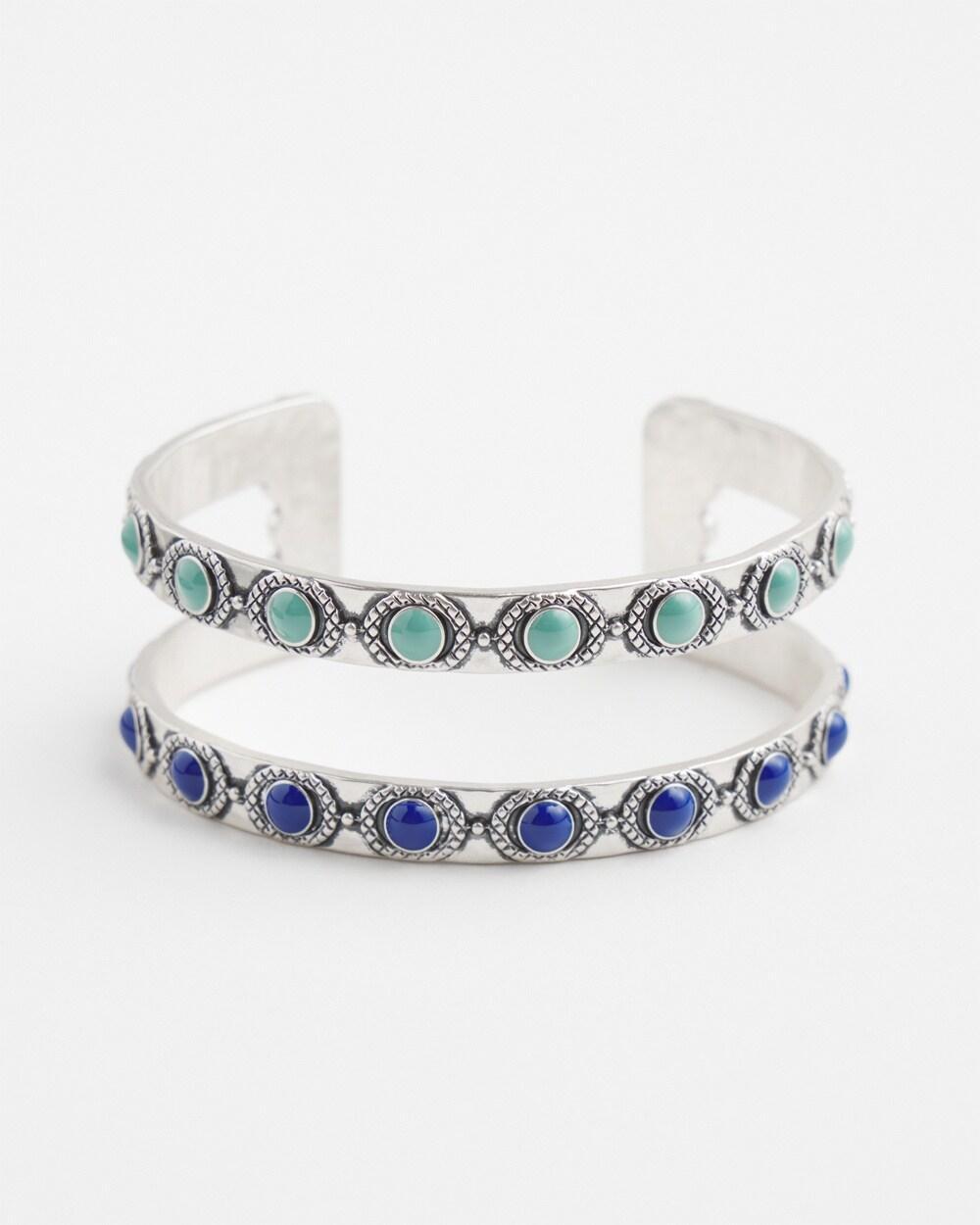 Blue Stone Flex Cuff Bracelet   Chico's - Blue Multi - Women Product Image