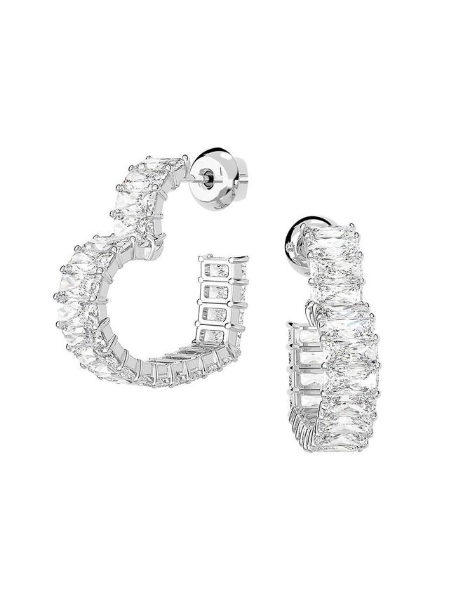 Swarovski Matrix Small Heart Hoop Earrings Product Image