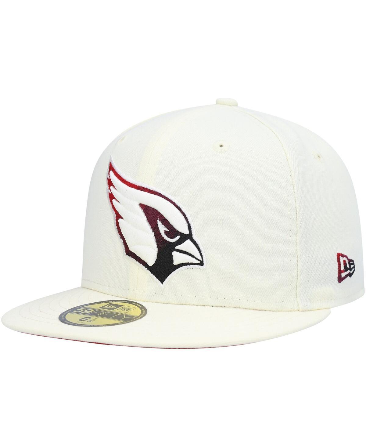 Mens New Era Cream Arizona Cardinals Chrome Color Dim 59FIFTY Fitted Hat Product Image