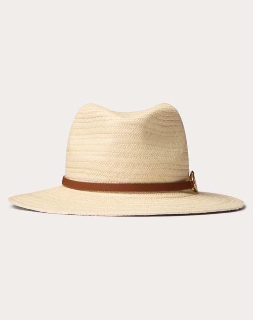 THE BOLD EDITION VLOGO WOVEN PANAMA FEDORA HAT WITH METAL DETAIL Product Image