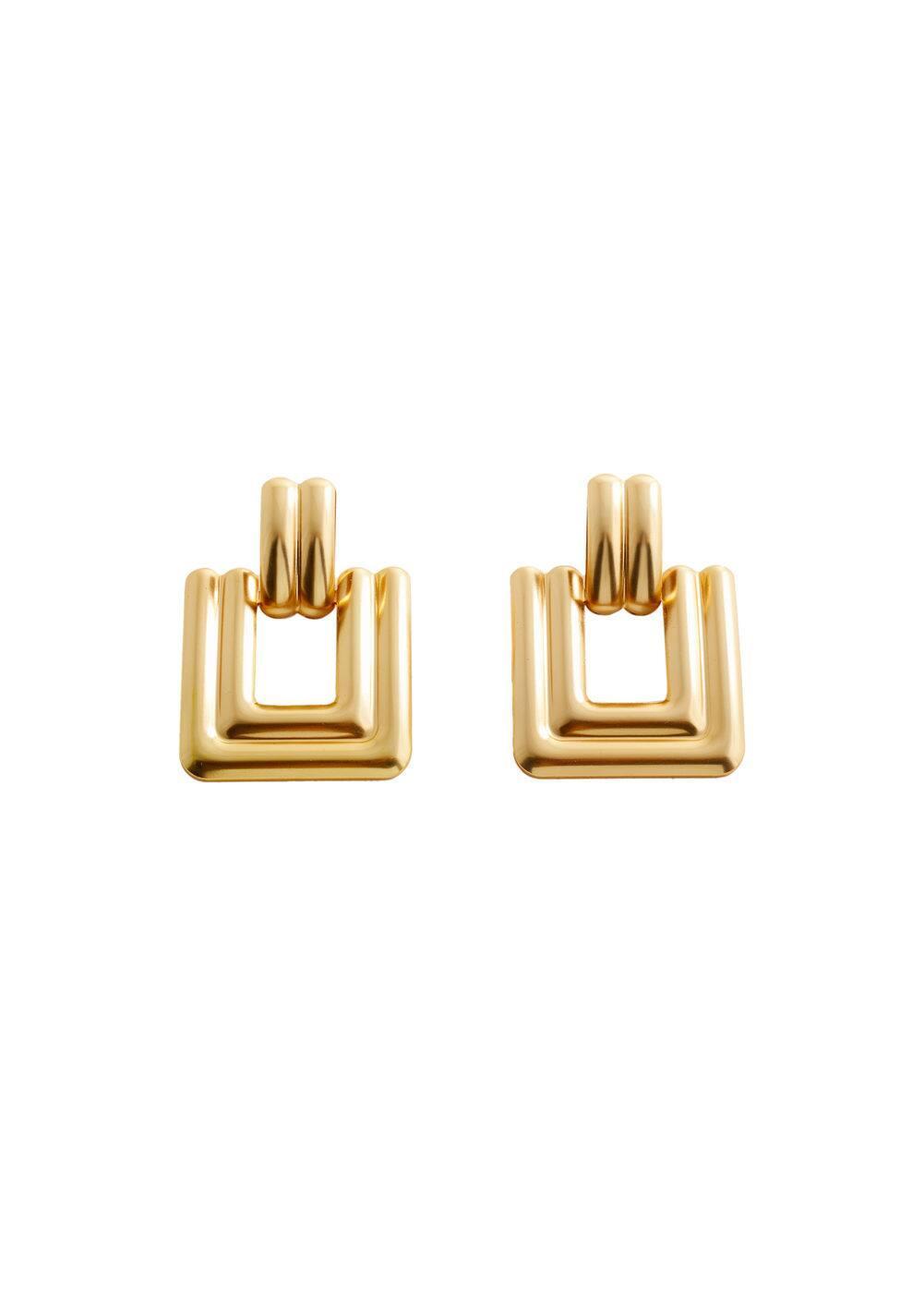 MANGO - Square earrings - One size - Women Product Image