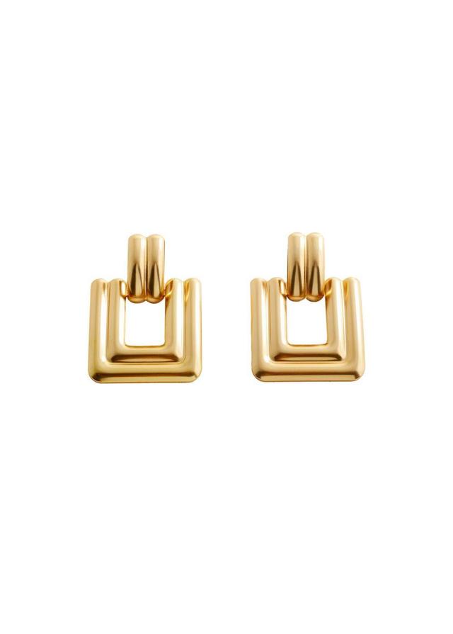 MANGO - Square earrings - One size - Women Product Image