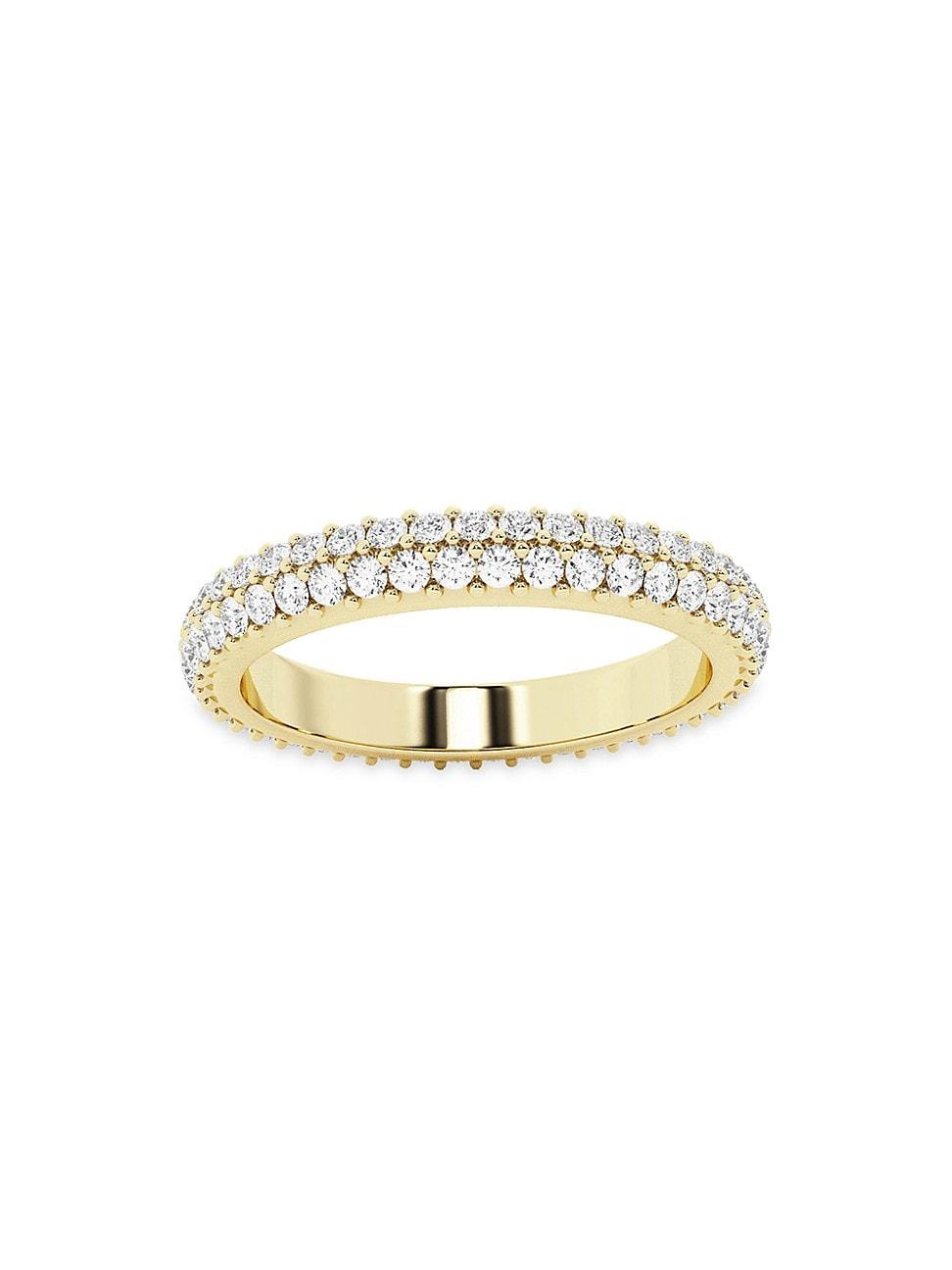 Womens Ethereal 14K Yellow Gold & 0.9 TCW Lab-Grown Diamond Eternity Band Product Image