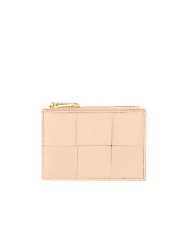 BOTTEGA VENETA Zipper Card Bag In Pink Product Image