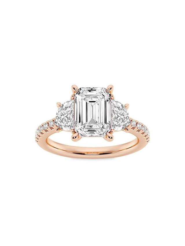 Womens 14K Rose Gold & Emerald-Cut Lab-Grown Diamond Ring/2.75-7.00 TCW Product Image