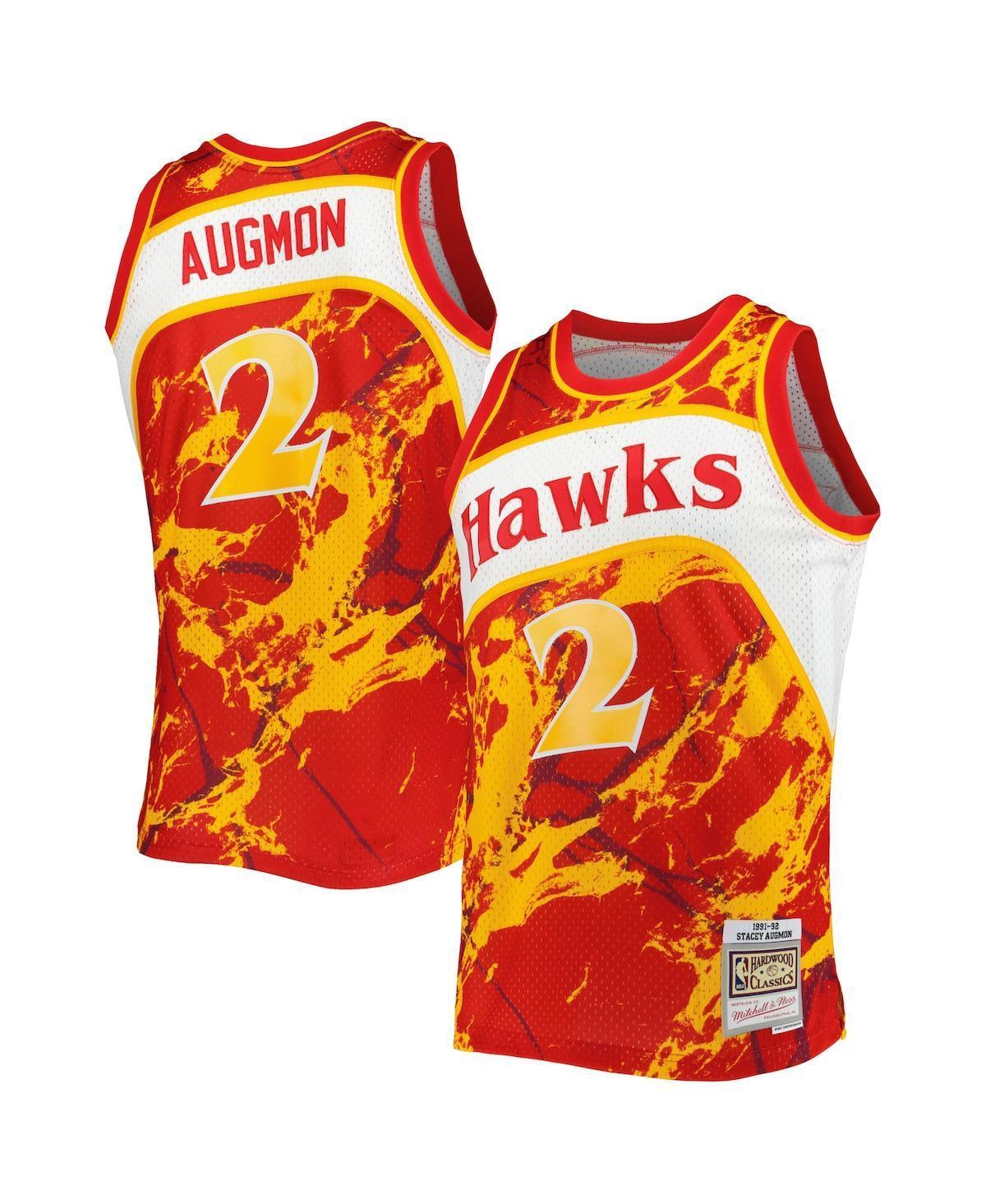 Mens Mitchell & Ness Stacey Augmon Atlanta Hawks 1991-92 Hardwood Classics Marble Swingman Jersey Product Image