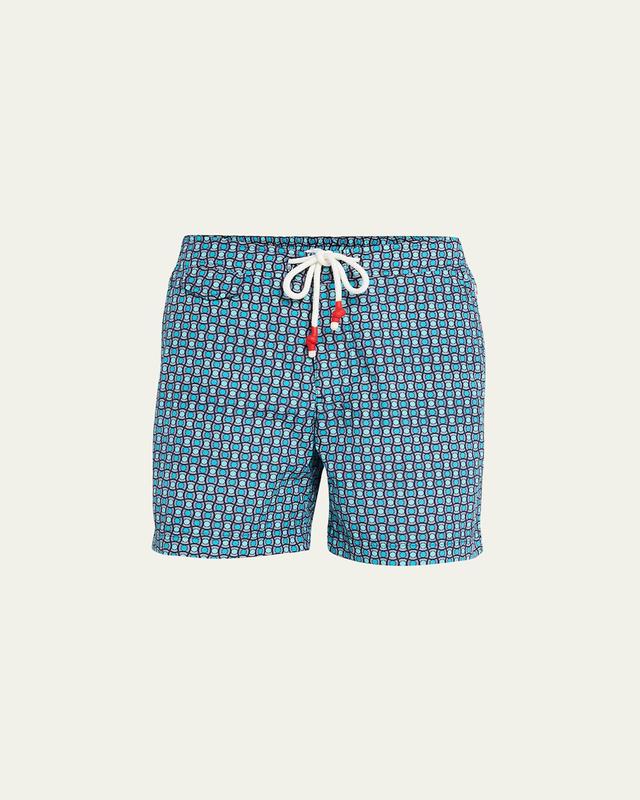 Mens Standard Geometric Swim Trunks Product Image