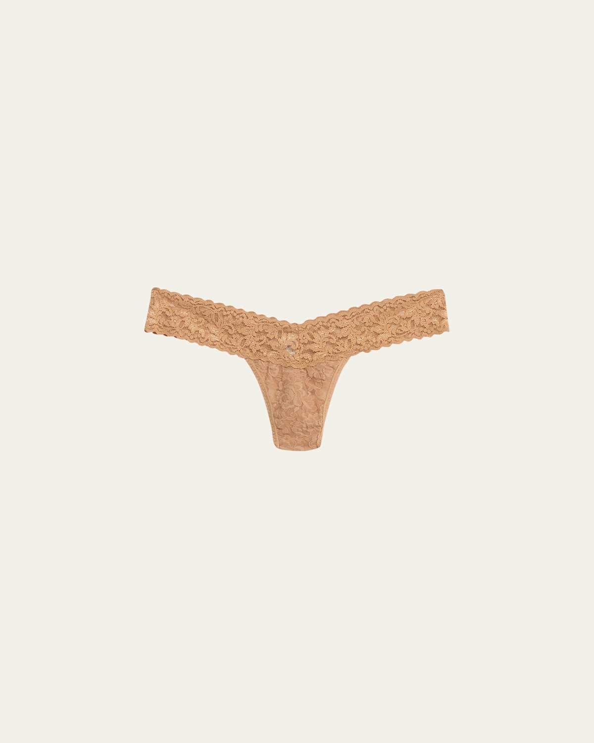 Womens Lace Overlay Thong Product Image