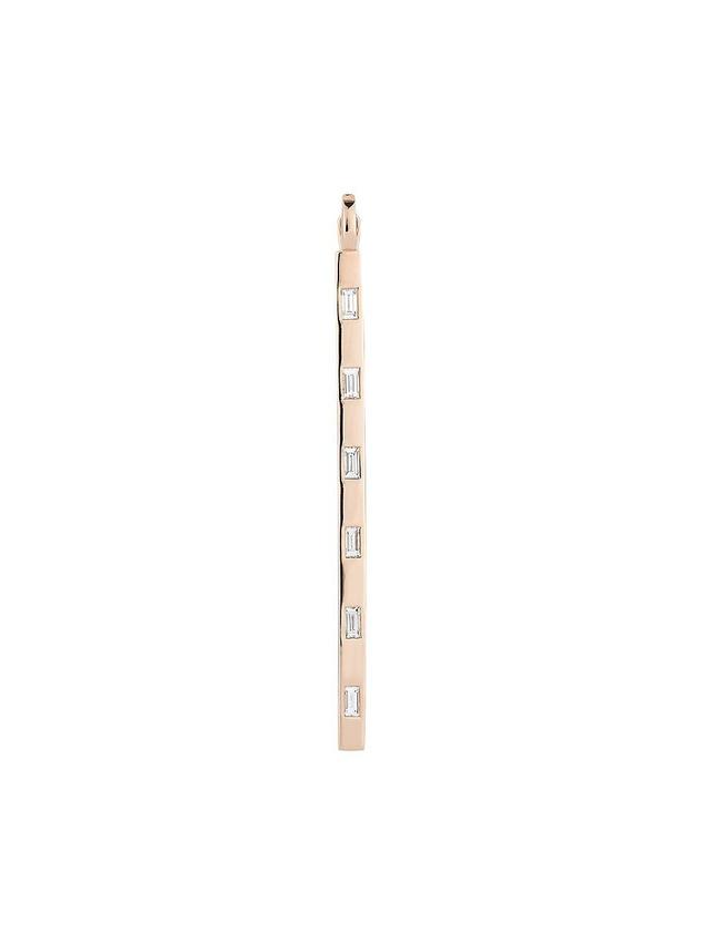 Womens Ottoline 18K Rose Gold & Diamond Bar Pendant Product Image