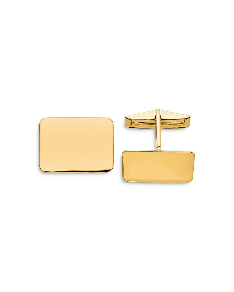 Bloomingdales Fine Collection Mens Rectangular Cuff Links in 14K Yellow Gold - Exclusive Product Image