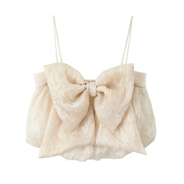 Bowknot Detail Crop Cami Top Product Image