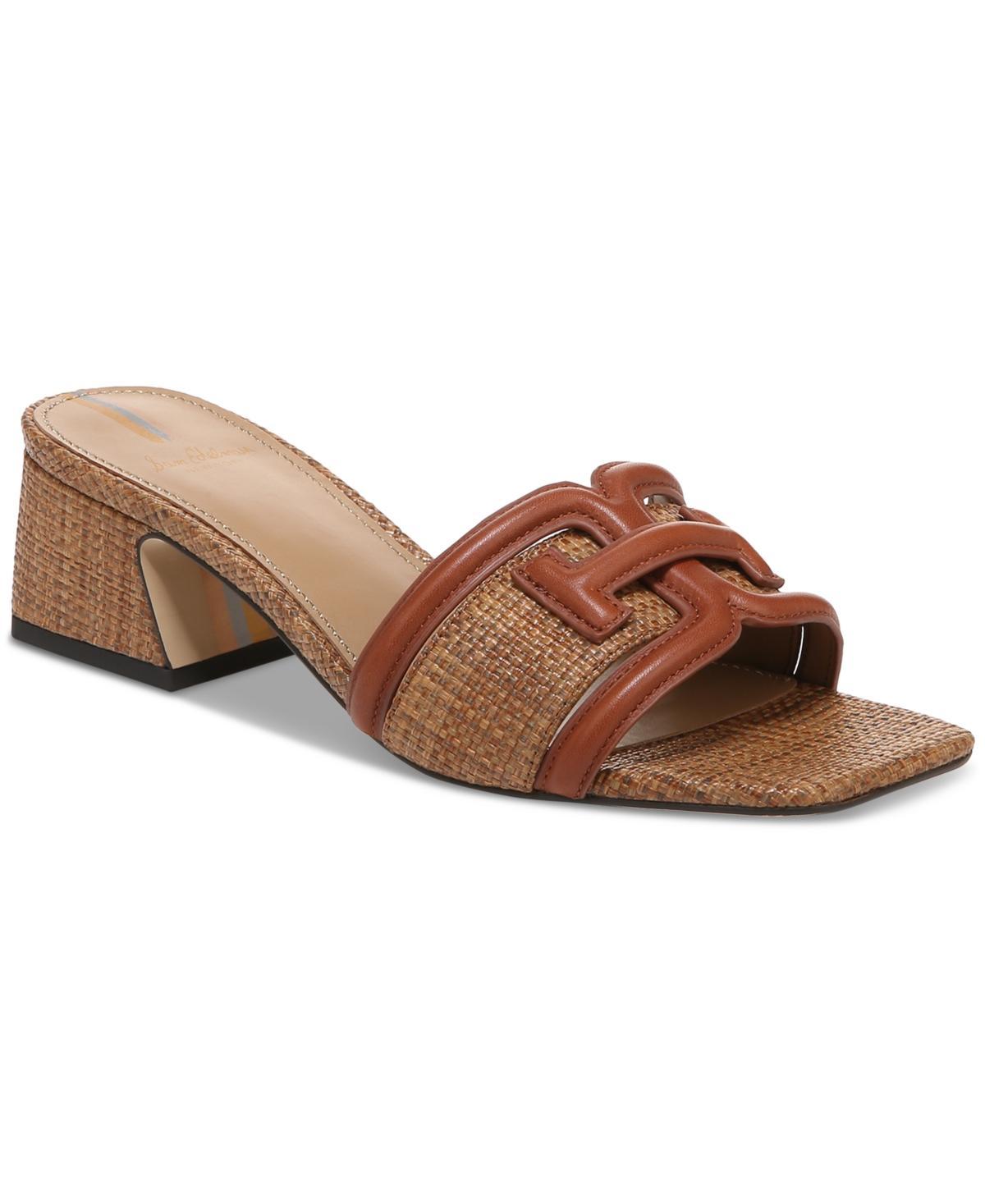 Womens Waylon 45MM Leather & Raffia Mules Product Image