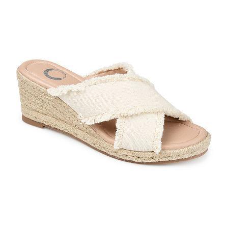 Journee Collection Shanni Womens Wedge Sandals Grey Product Image