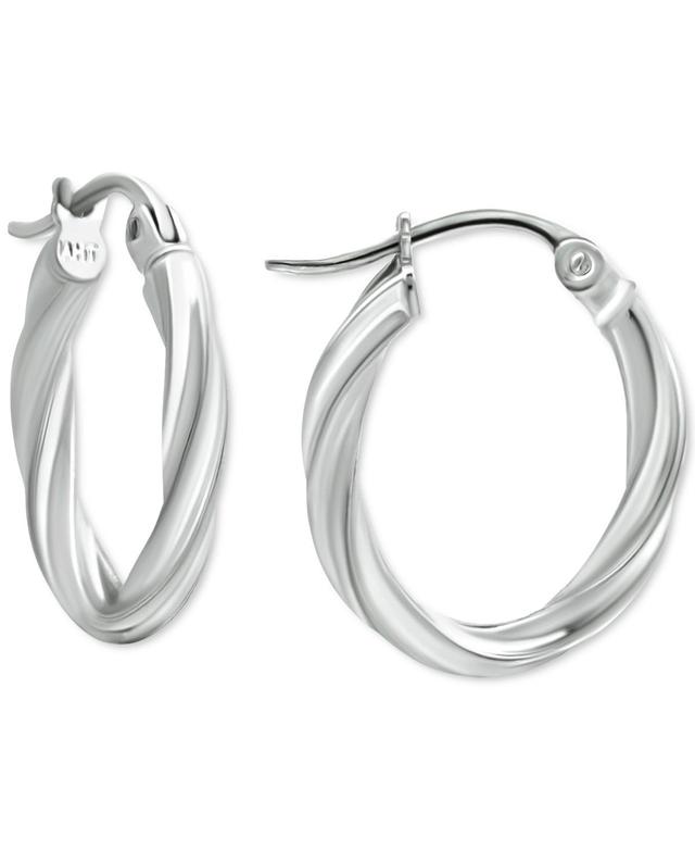 Giani Bernini Oval Twist Small Hoop Earrings, Created for Macys Product Image