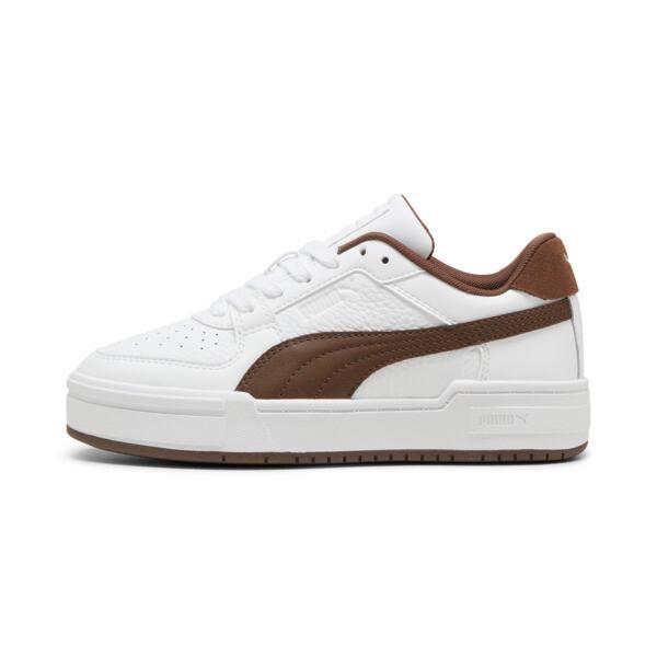 PUMA CA Pro Women's Sneakers in White/Espresso Brown Product Image