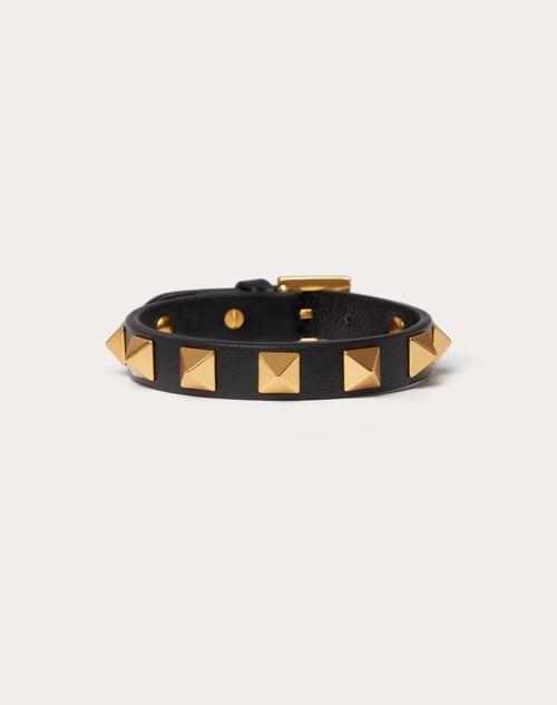 ROCKSTUD BRACELET IN LEATHER AND METAL Product Image