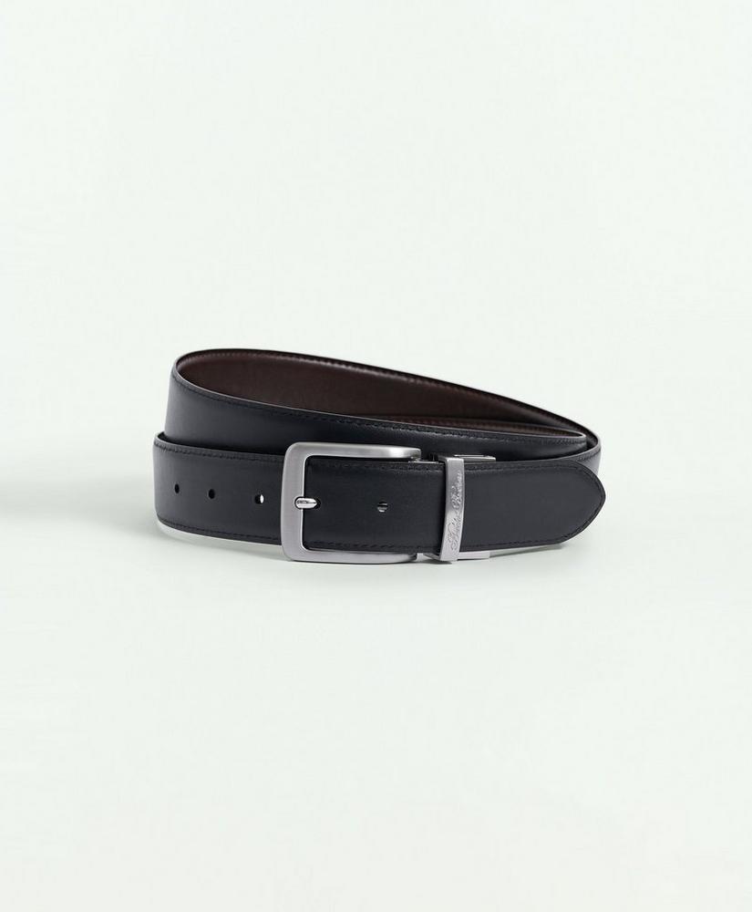 Cuttable Reversible Leather Belt With Changeable Gold-Tone & Silver-Tone Buckles Product Image