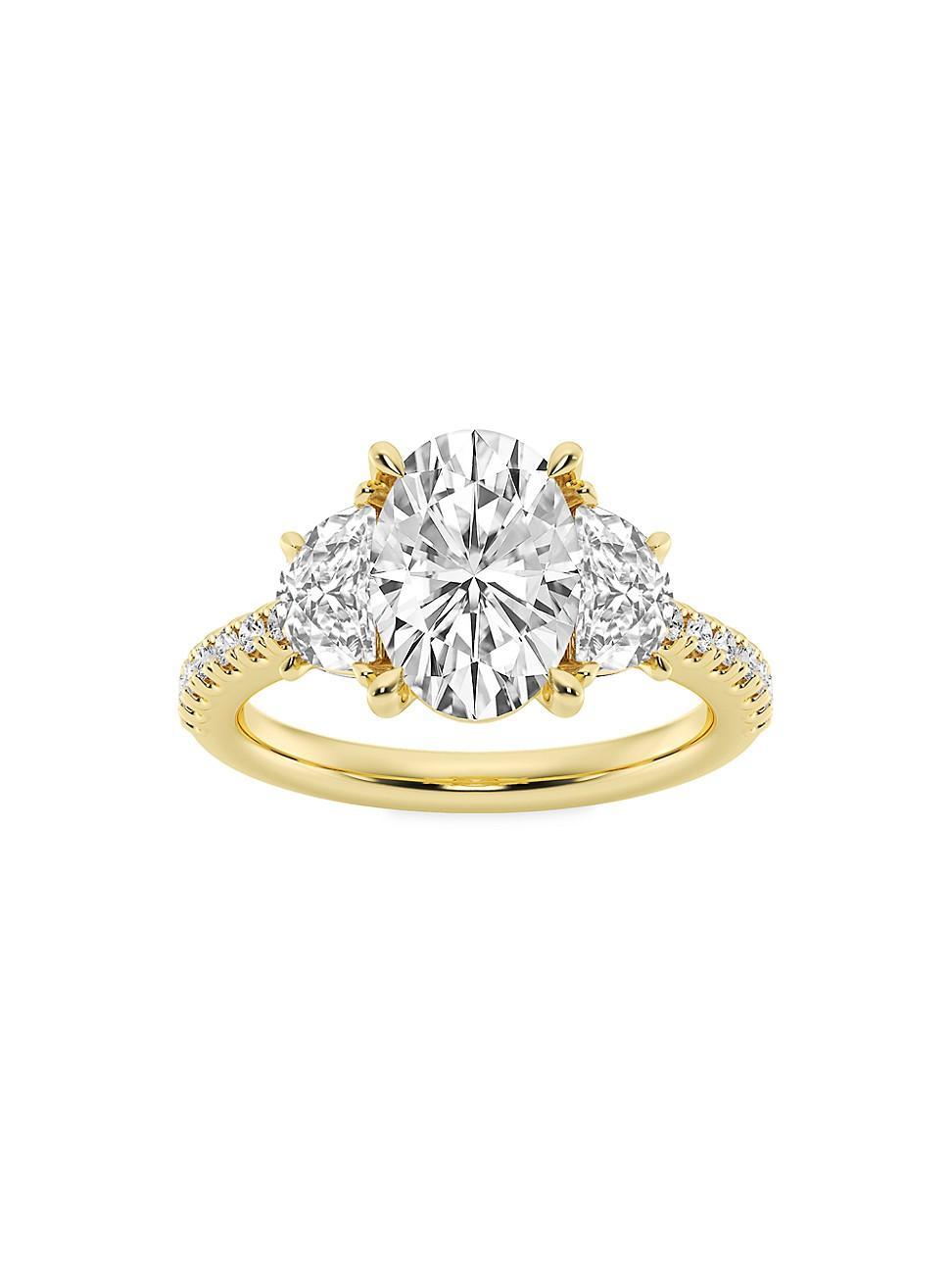 Womens 14K Yellow Gold & Oval Lab-Grown Diamond Ring/2.75-7.00 TCW Product Image