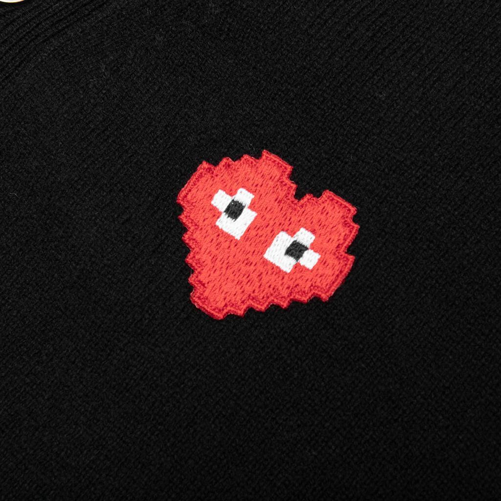 Comme des Garcons PLAY x the Artist Invader Cardigan - Black Male Product Image