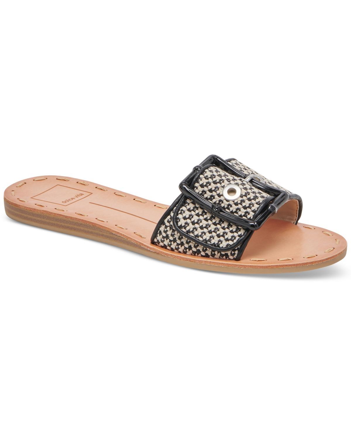 Dolce Vita Womens Dasa Buckle Detailed Slide Flat Sandals Product Image