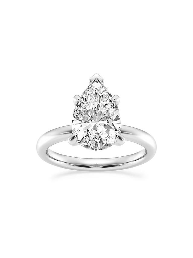 Womens 14K White Gold & Pear-Cut Lab-Grown Diamond Solitaire Ring/0.50-5.00 TCW Product Image