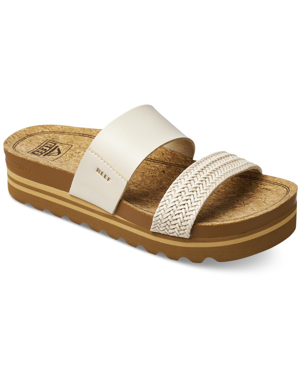 Reef Womens Cushion Vista Hi Slip-On Platform Slide Sandals Product Image