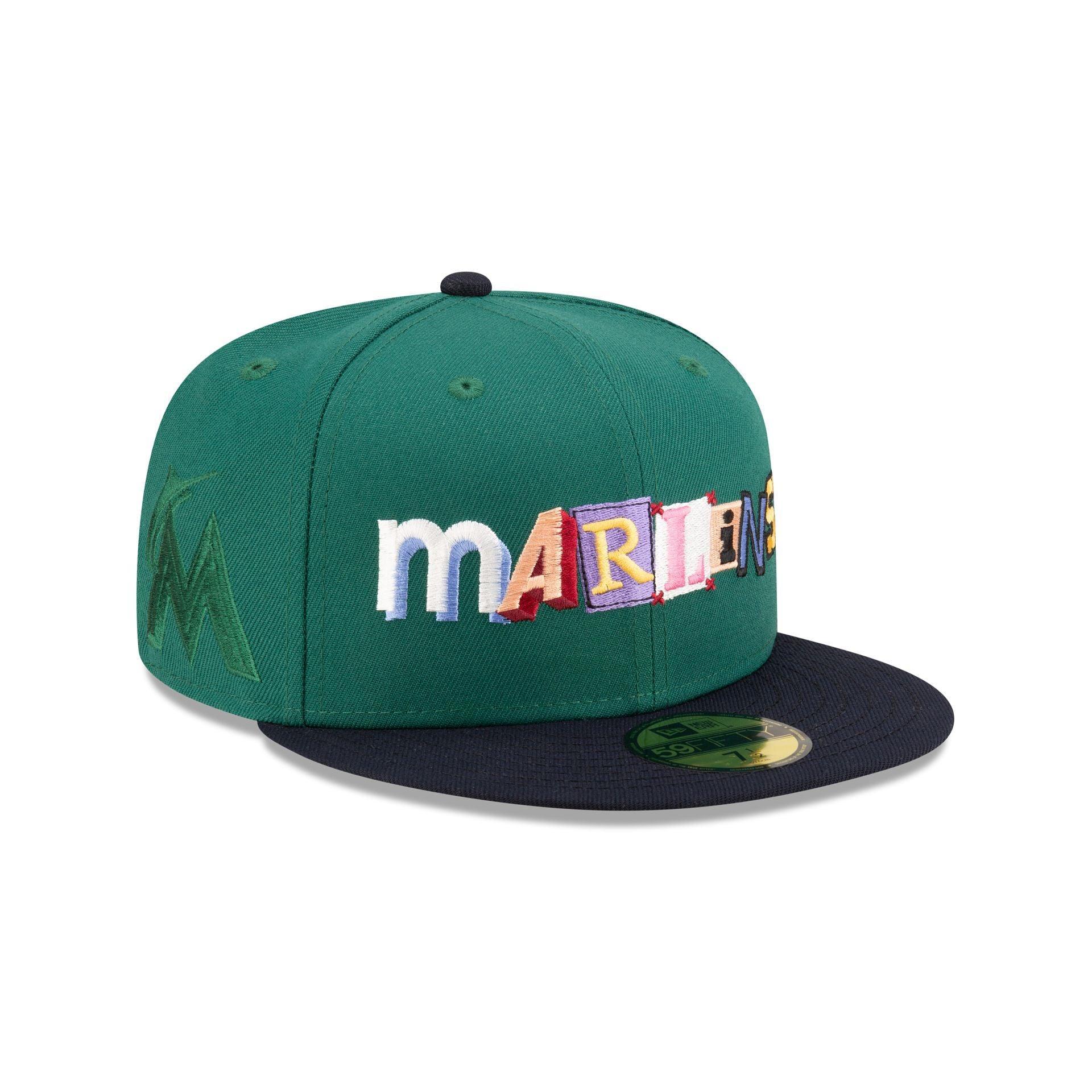 Just Caps Note Pack Miami Marlins 59FIFTY Fitted Hat Male Product Image