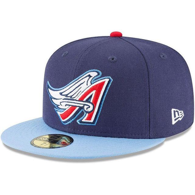 Mens New Era California Angels Cooperstown Collection Wool 59FIFTY Fitted Hat Blue Product Image