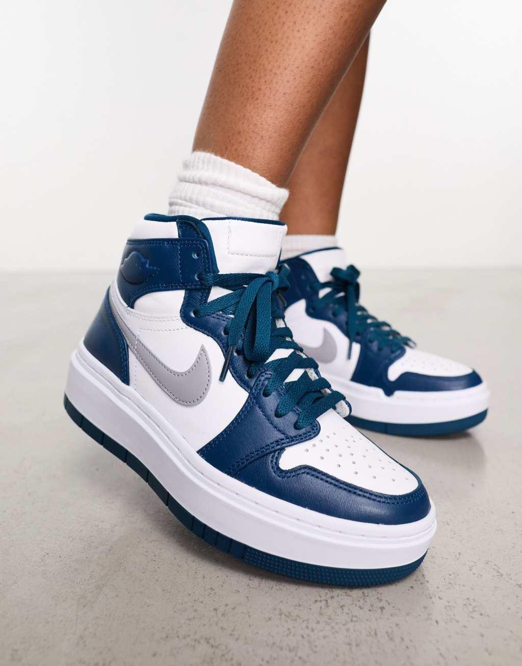 Nike Air Jordan 1 Elevate high sneakers in gray and blue  Product Image