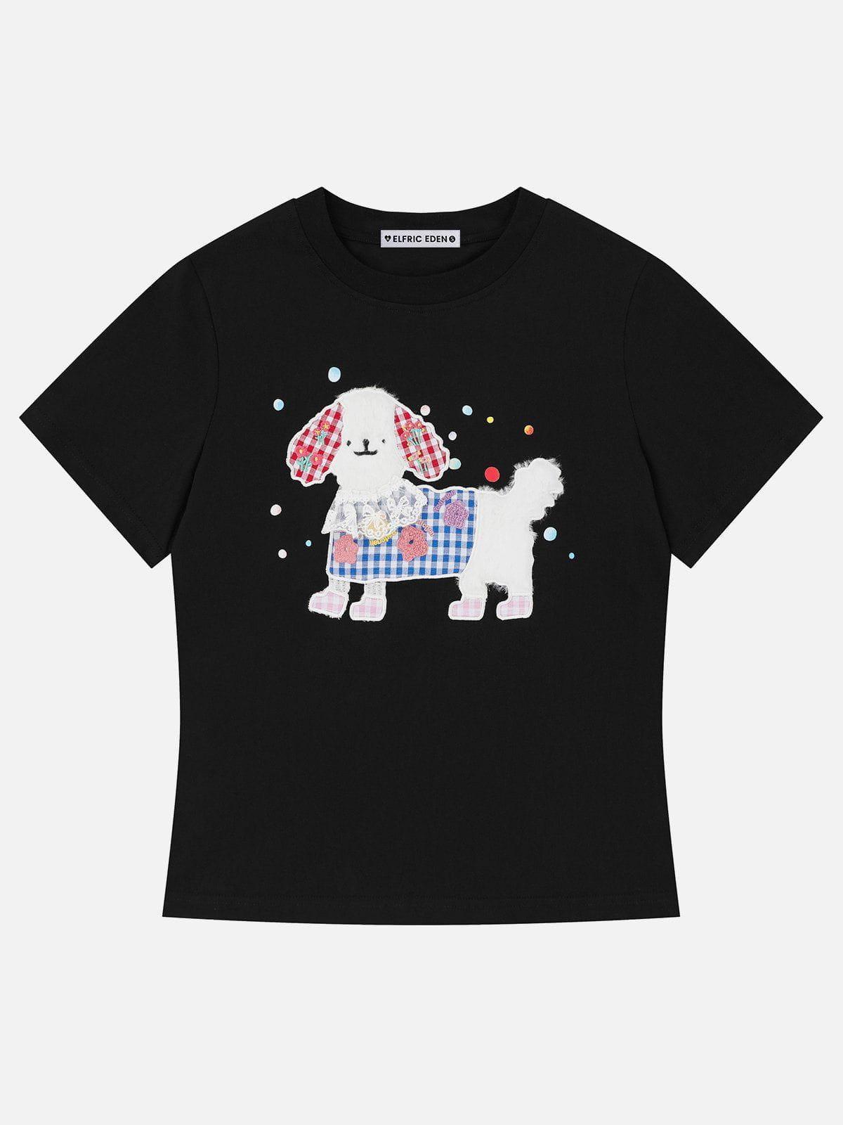 Aelfric Eden Cute Plaid Dog Tee Female Product Image