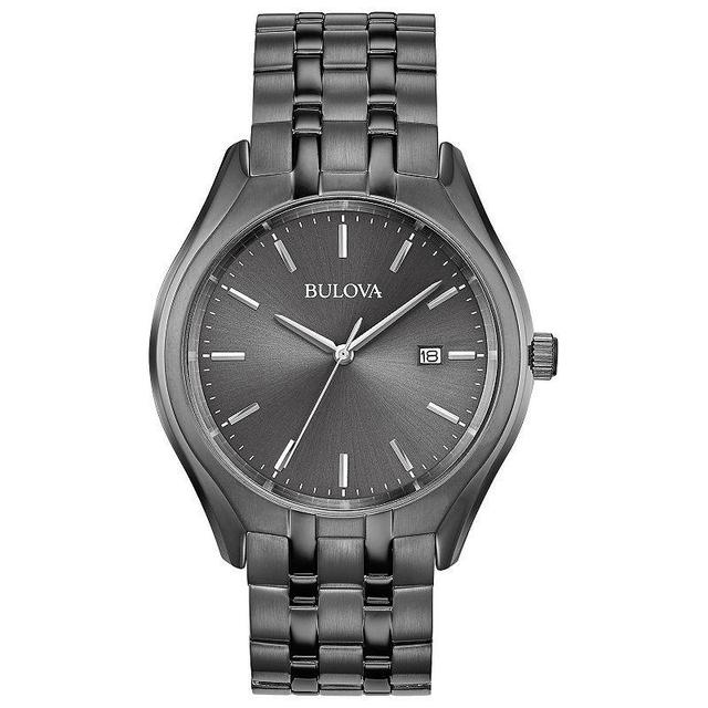 Bulova Mens Gray Ion-Plated Stainless Steel Gray Dial Bracelet Watch - 98B288 Product Image