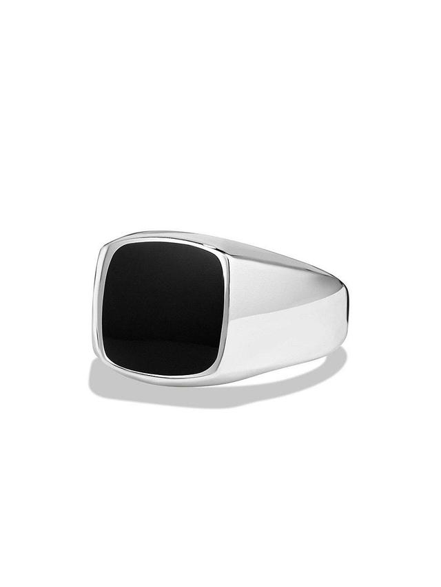 Mens Exotic Stone Signet Ring Product Image