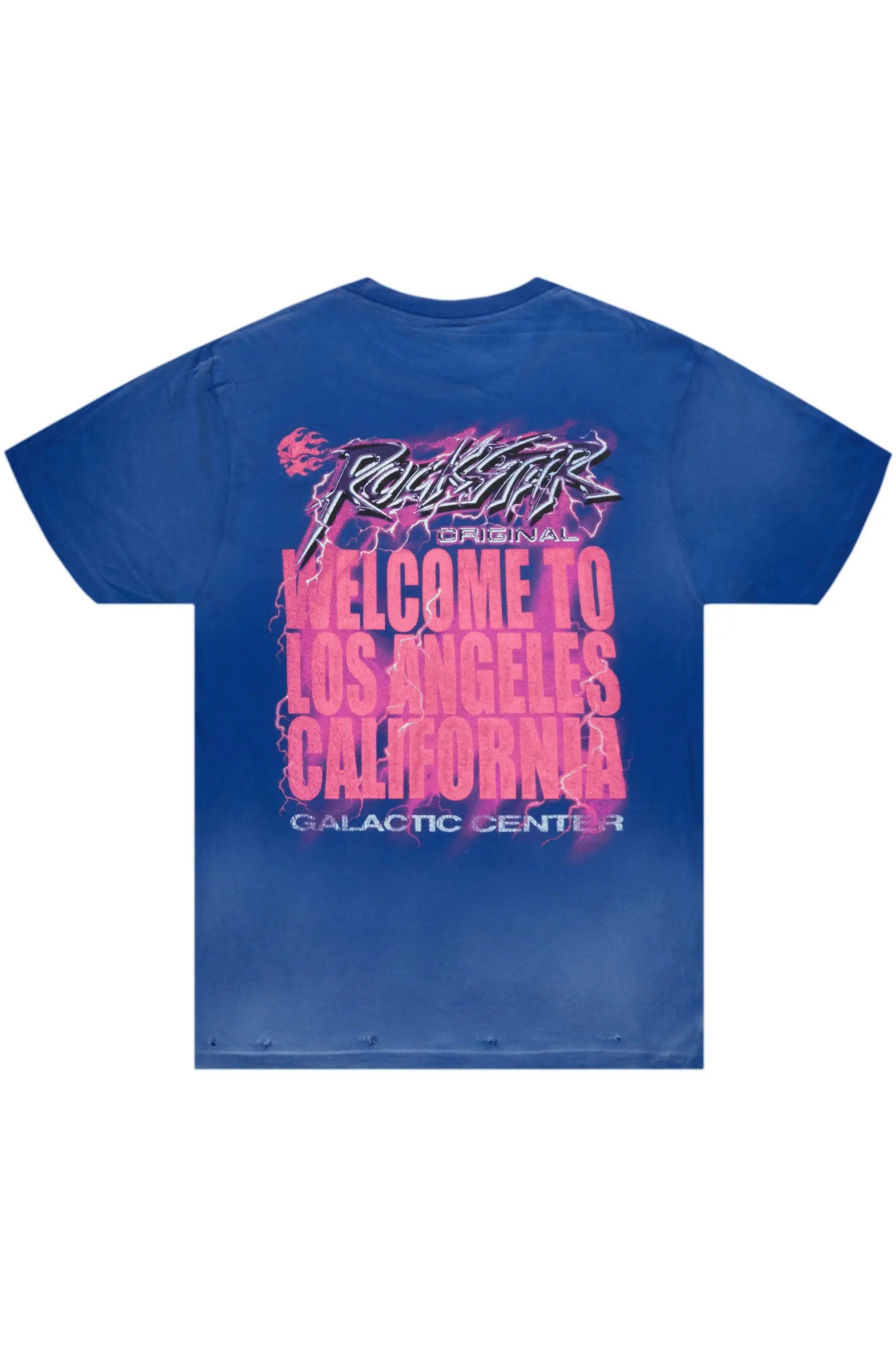 Car Blue Oversized Tee Female Product Image