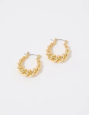 Aerie Twist Dome Hoop Earrings Product Image