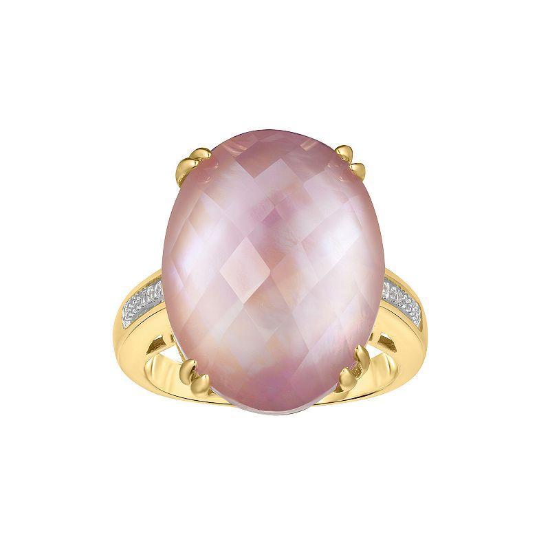 Rose Sterling Silver Rose De France Amethyst & Cubic Zirconia Ring, Womens Pink Tone Product Image