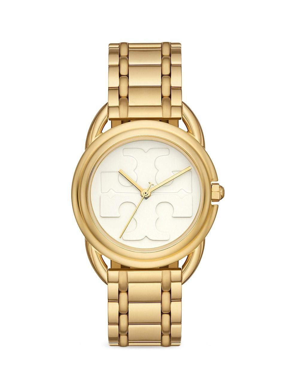 Womens Miller Goldtone & Leather Analog Watch Product Image