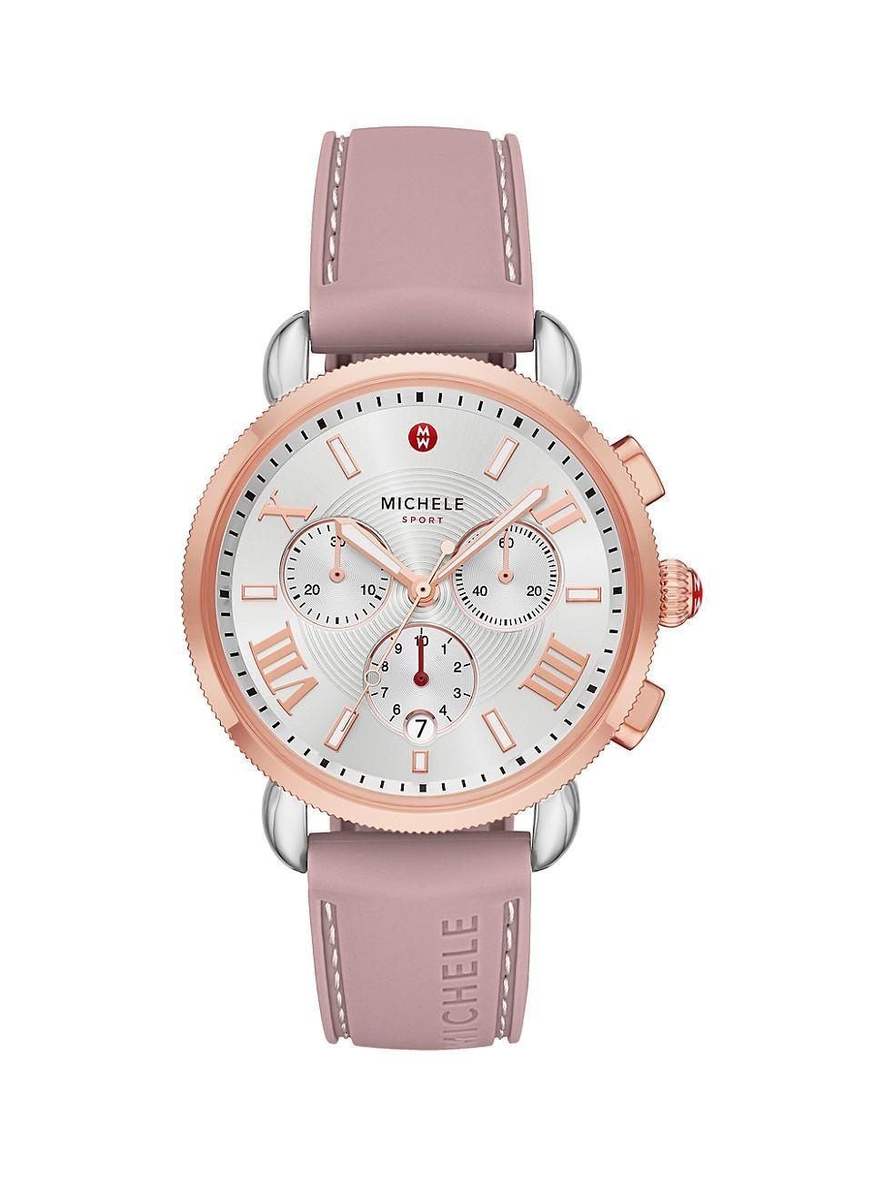 Sporty Sail Stainless Steel Watch in Pink Product Image