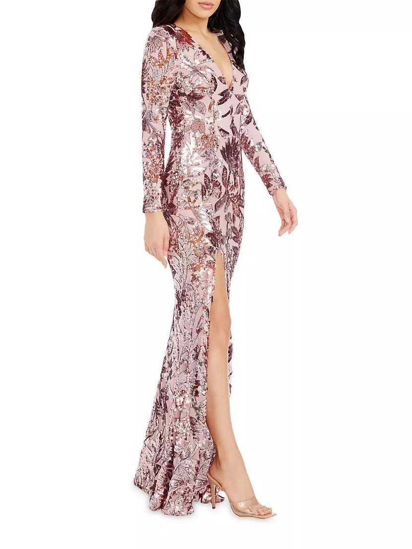 Alessandra Sequin Floral Mermaid Gown Product Image