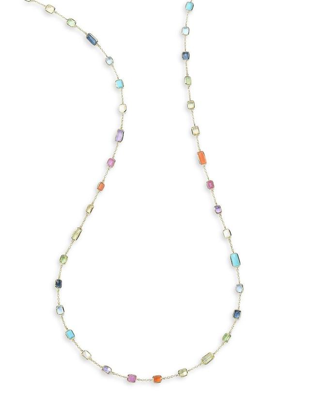 Womens Rock Candy Long Summer Rainbow 18K Yellow Gold & Multi-Stone Necklace Product Image