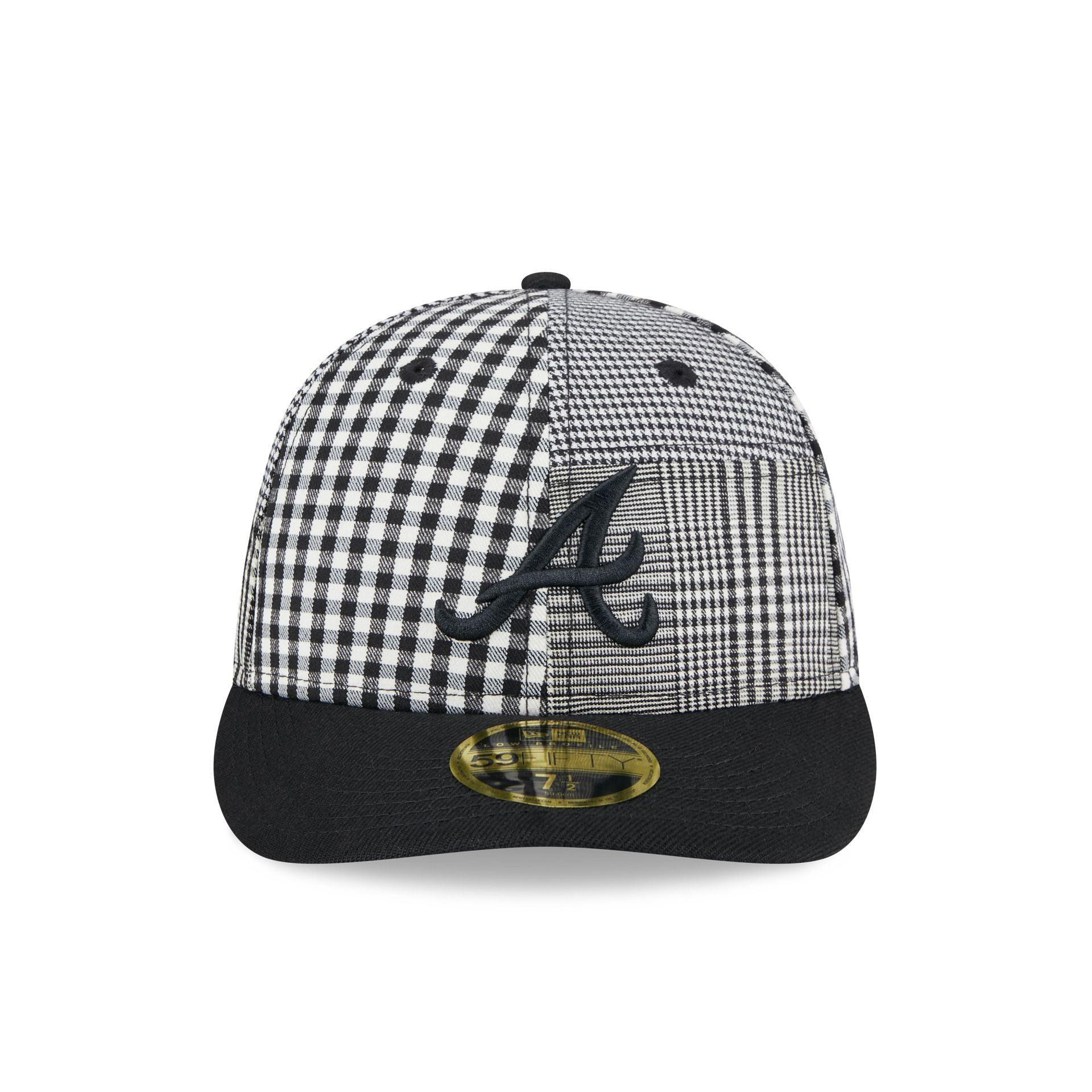 Atlanta Braves Patch Plaid Low Profile 59FIFTY Fitted Hat Male Product Image