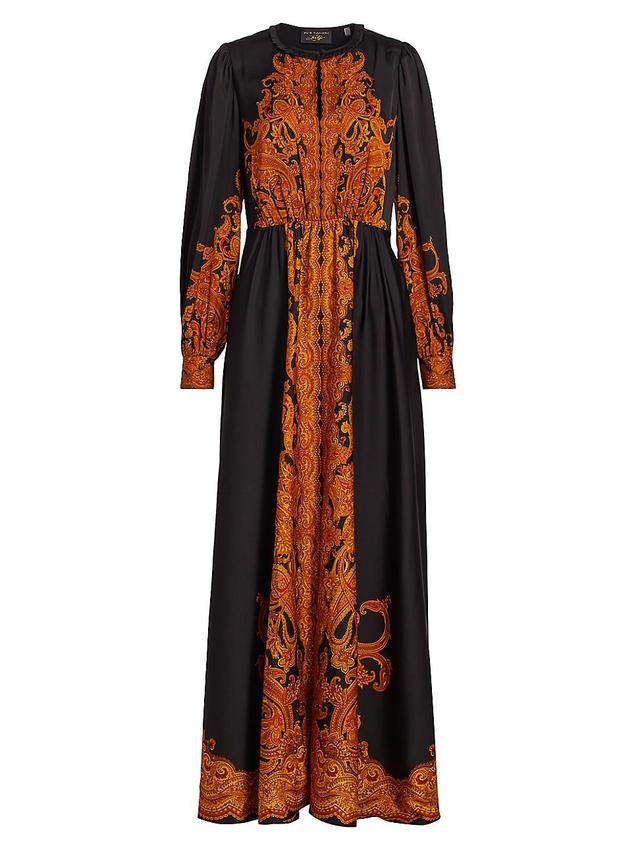 Womens Heritage Mirabel Silk Paisley Maxi Dress Product Image