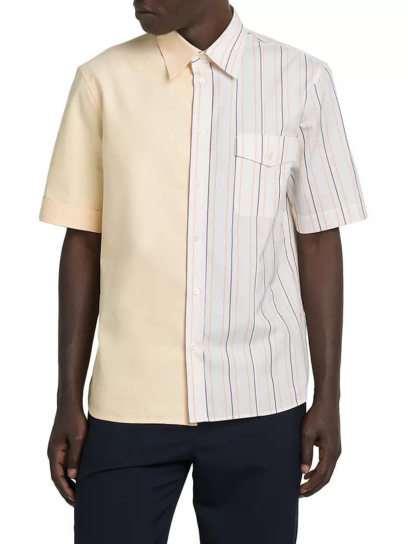 Mixed Media Cotton Poplin Shirt Product Image