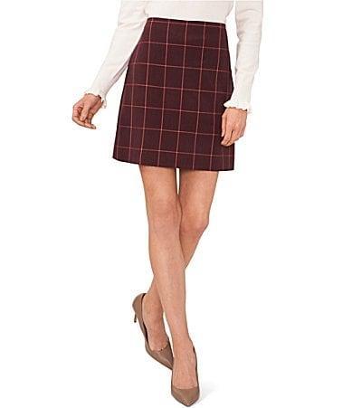 CeCe Windowpane Coordinating Mini Skirt Product Image