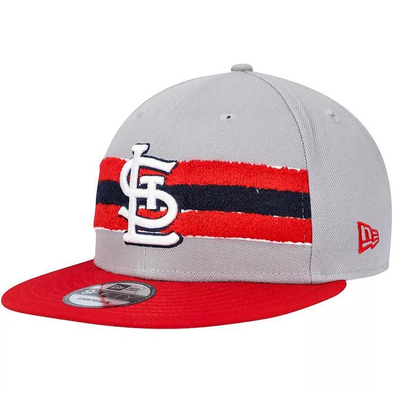 Mens New Era Gray/Red St. Louis Cardinals Band 9FIFTY Snapback Hat Product Image