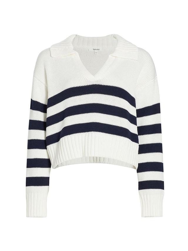 Splendid Parker Stripe Polo Sweater Product Image