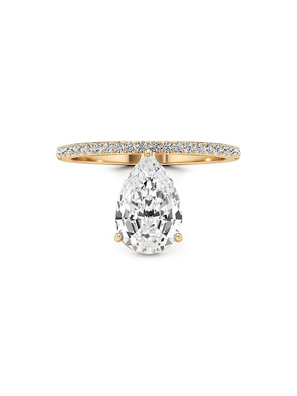 Womens Tear 18K Yellow Gold & 2.24 TCW Lab-Grown Diamond Ring Product Image